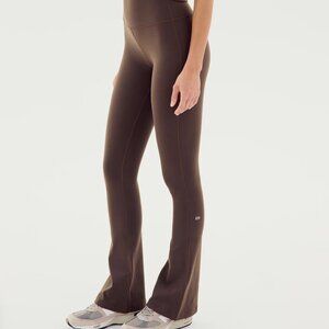 SPLITS59 Raquel High Waist Flared Legging in Dark Chocolate Brown 30" S $118